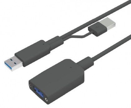 כבל מאריך USB3.2 GEN2 10G AOC מבוסס סיב אופטי זכר - נקבה, 15 מטר