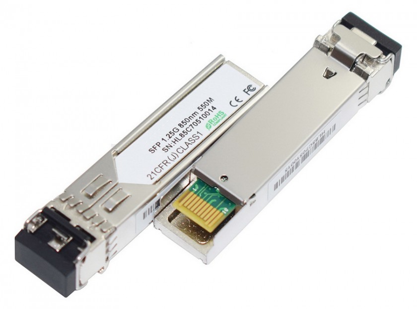 טרנסיבר SFP (מיניג'ביק) ל-1000Base-SX 1.25G MM 550M, תואם CISCO